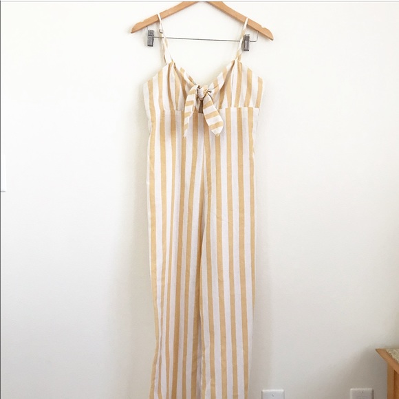 Zara Pants - Boutique stripe linen jumpsuit
